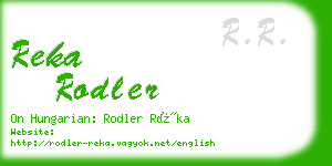 reka rodler business card